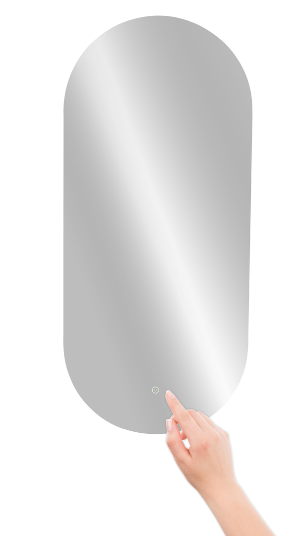 Ambi Ovale Spiegel met Led-Verlichting en Touch-bediening 40x90cm
