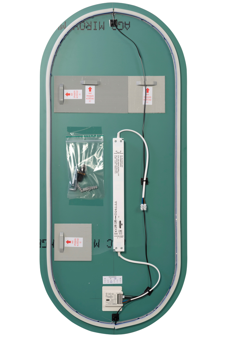 Ambi Ovale Spiegel met Led-Verlichting en Touch-bediening 40x90cm