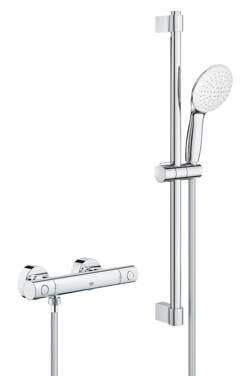 Grohe Grohtherm 800 Cosmopolitan Comfortset – Thermostatische Douchekraan met Glijstang en Handdouche