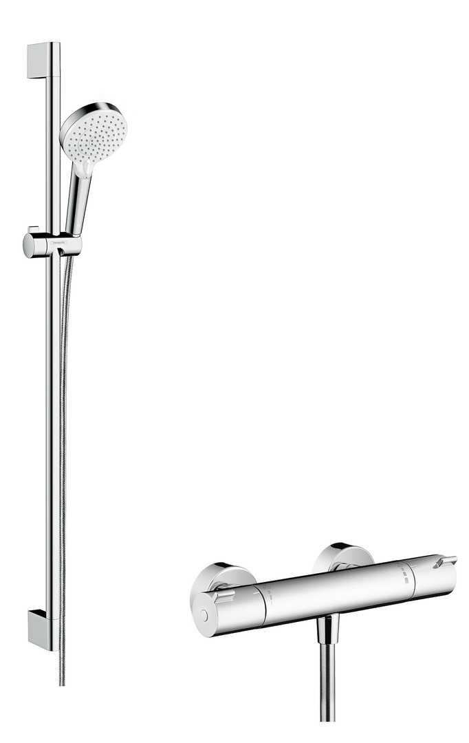 Hansgrohe Crometta Complete Douchecombinatie – Thermostaatkraan & Glijstangset